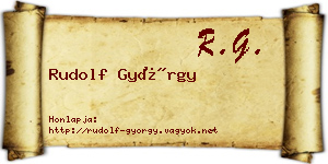 Rudolf György névjegykártya