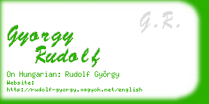 gyorgy rudolf business card